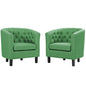 Prospect 2 Piece Upholstered Fabric Armchair Set, Fabric, Green 14218