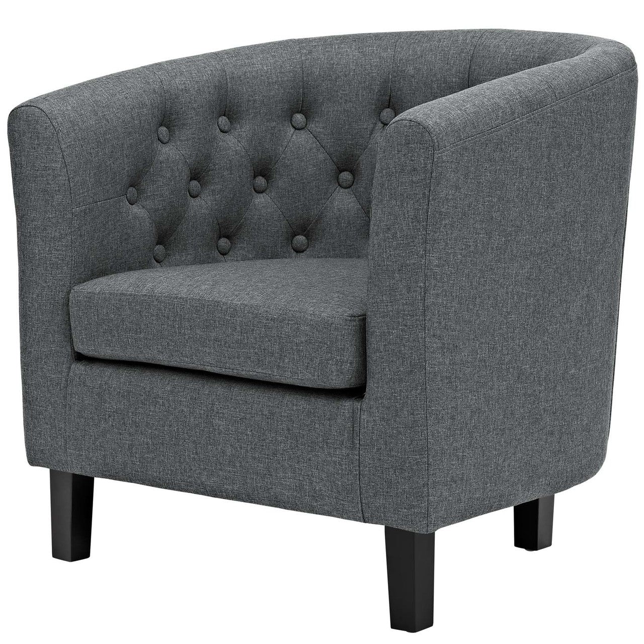 Prospect 2 Piece Upholstered Fabric Armchair Set, Fabric, Grey Gray 14219