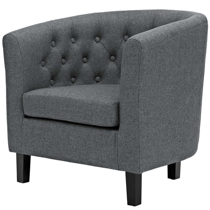 Prospect 2 Piece Upholstered Fabric Armchair Set, Fabric, Grey Gray 14219