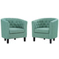 Prospect 2 Piece Upholstered Fabric Armchair Set, Fabric, Blue 14220