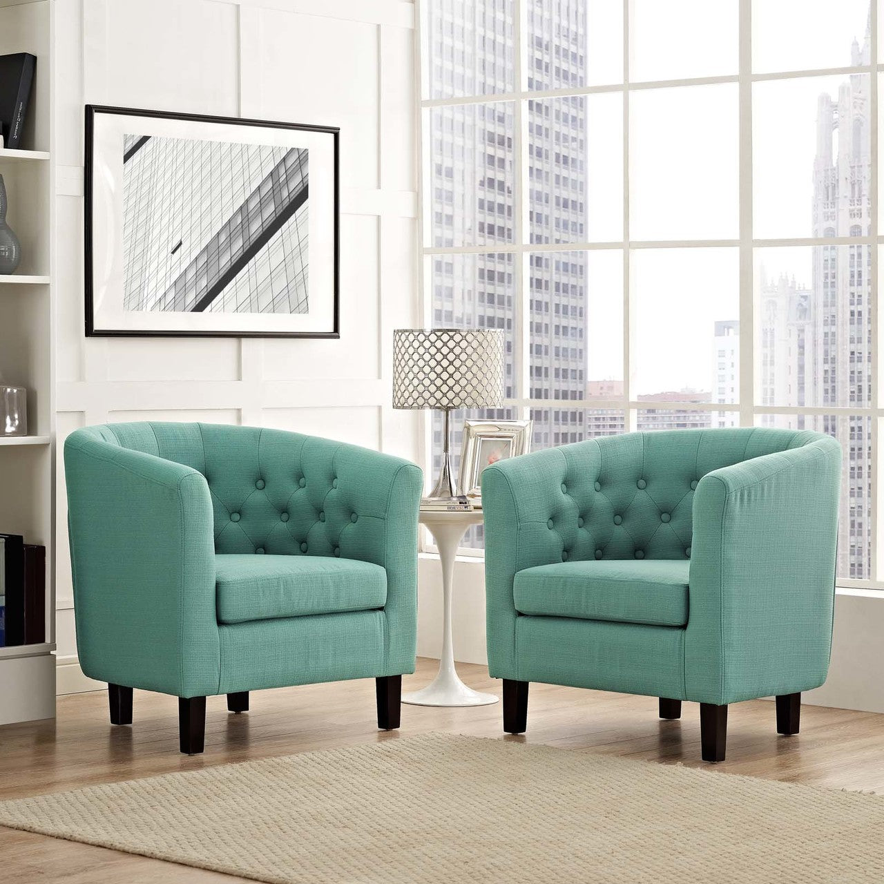Prospect 2 Piece Upholstered Fabric Armchair Set, Fabric, Blue 14220