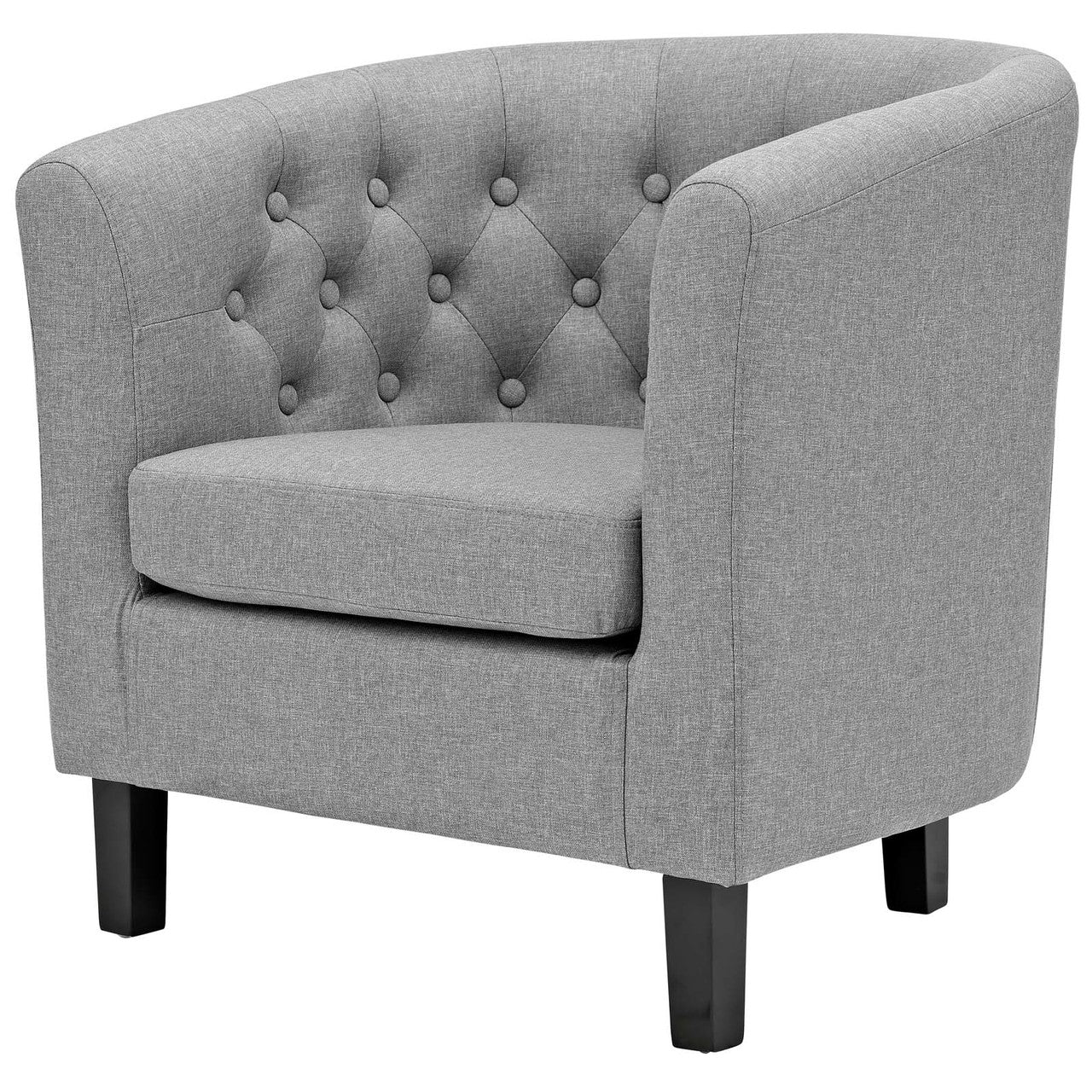 Prospect 2 Piece Upholstered Fabric Armchair Set, Fabric, Light Grey Gray 14221