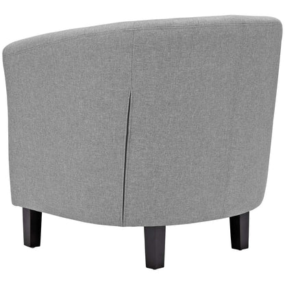Prospect 2 Piece Upholstered Fabric Armchair Set, Fabric, Light Grey Gray 14221