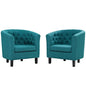 Prospect 2 Piece Upholstered Fabric Armchair Set, Fabric, Aqua Blue 14224