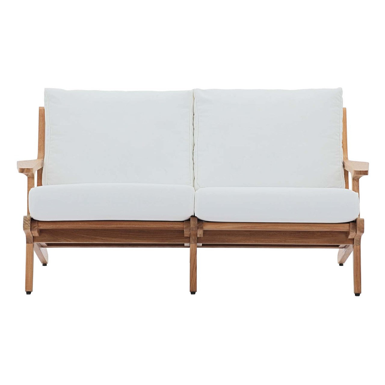Saratoga 4 Piece Outdoor Patio Teak Set, Wood, White Natural 15054