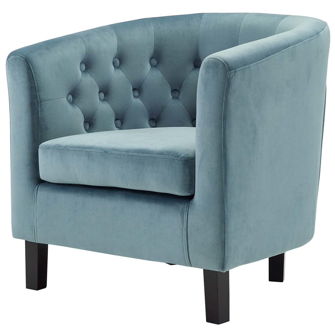 Prospect 3 Piece Velvet Loveseat and Armchair Set, Velvet Fabric, Blue 14229