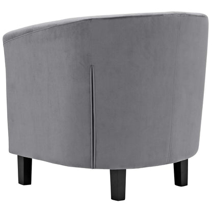 Prospect 2 Piece Velvet Armchair Set, Velvet Fabric, Grey Gray 14231