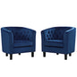 Prospect 2 Piece Velvet Armchair Set, Velvet Fabric, Navy Blue 14233