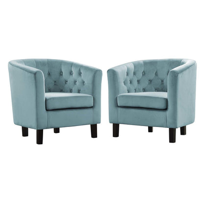 Prospect 2 Piece Velvet Armchair Set, Velvet Fabric, Blue 14234