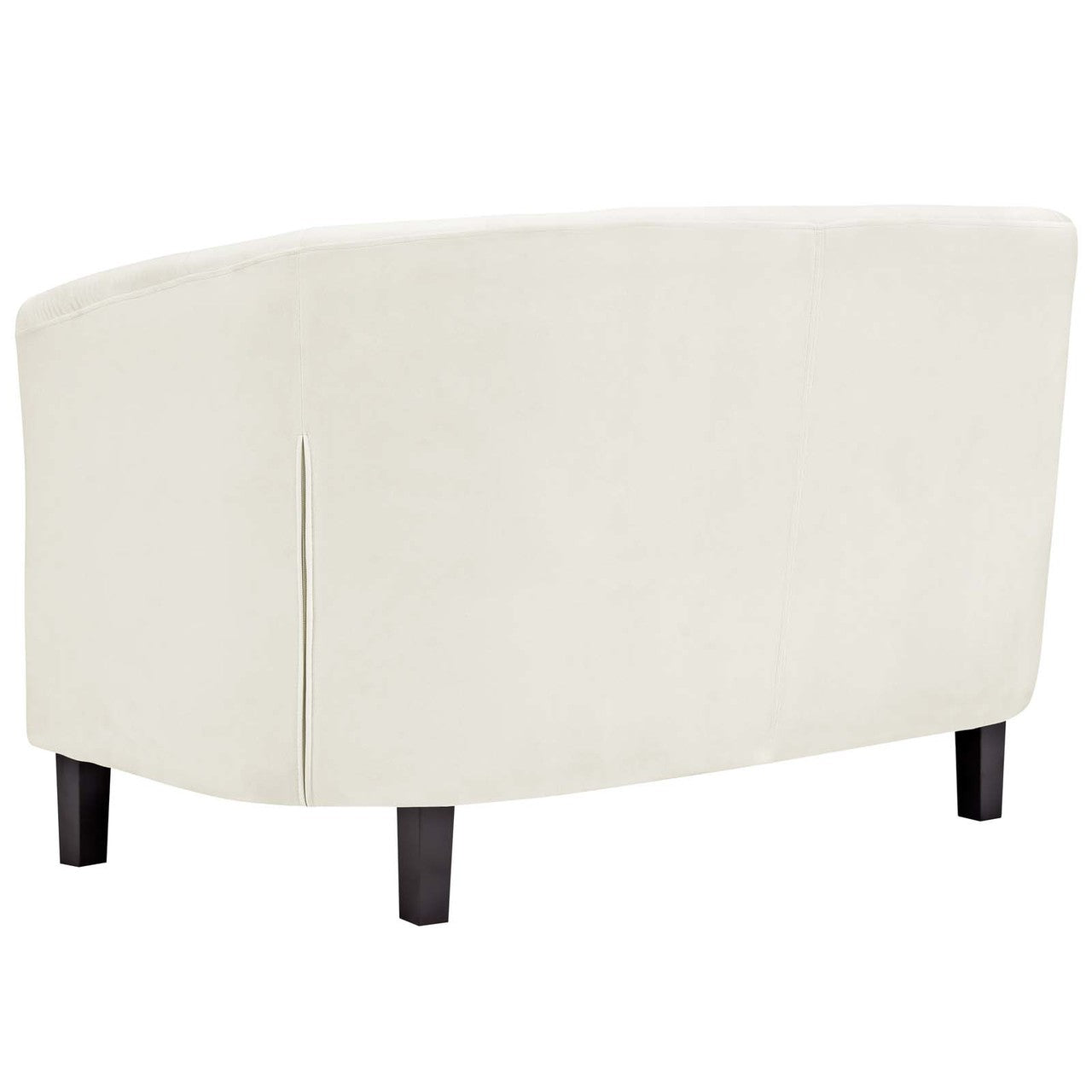 Prospect 2 Piece Velvet Loveseat and Armchair Set, Velvet Fabric, Ivory White 14237