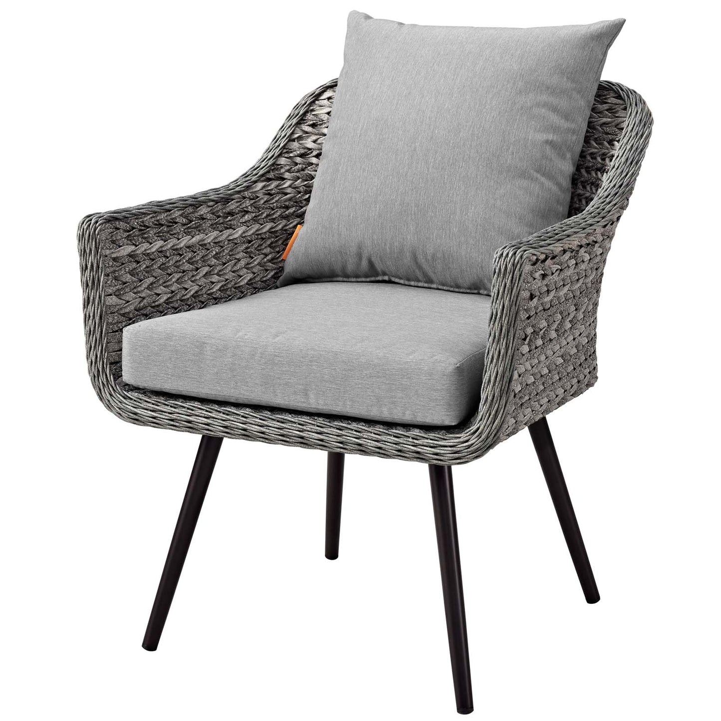 Endeavor 5 Piece Outdoor Patio Wicker Rattan Sectional Sofa Set, Aluminum Fabric Wicker Rattan, Grey Gray, 17288