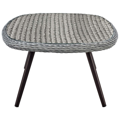 Endeavor 3 Piece Outdoor Patio Wicker Rattan Sectional Sofa Set, Aluminum Fabric Wicker Rattan, Grey Gray, 17289