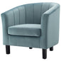 Prospect Channel Tufted Upholstered Velvet Armchair, Velvet Fabric, Light Blue 15057
