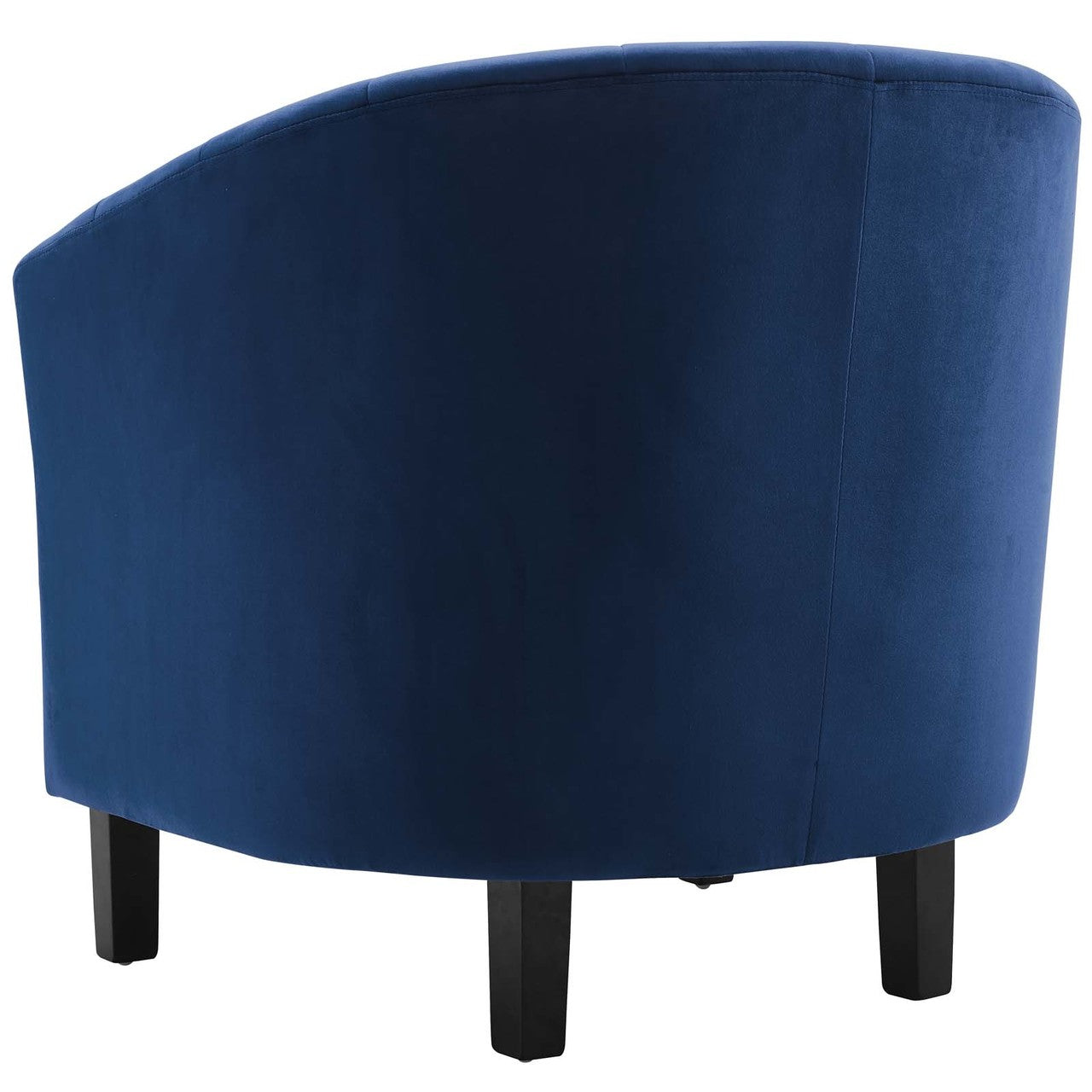 Prospect Channel Tufted Upholstered Velvet Armchair, Velvet Fabric, Navy Blue 15058