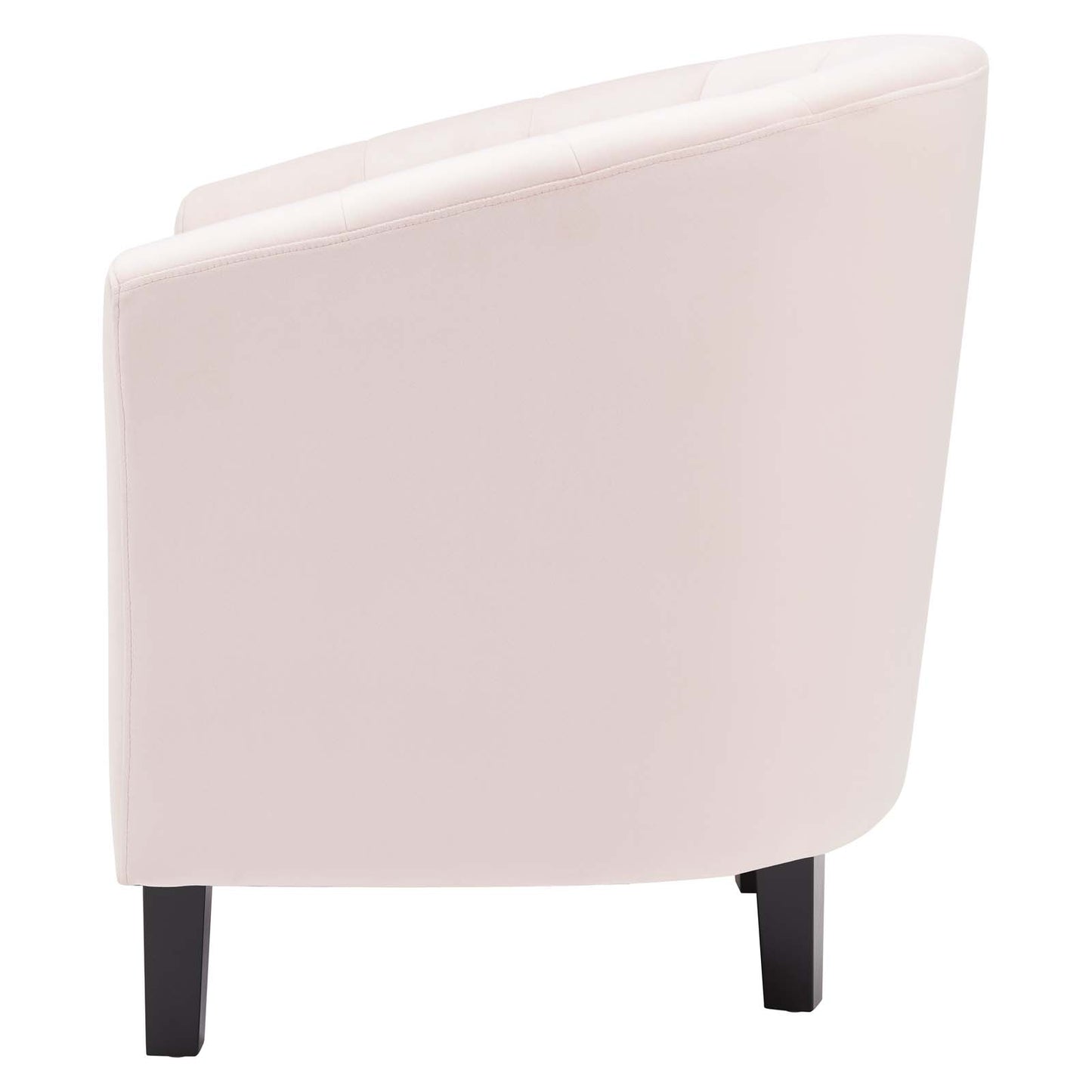 Prospect Channel Tufted Performance Velvet Armchair, Velvet, Pink, 18154