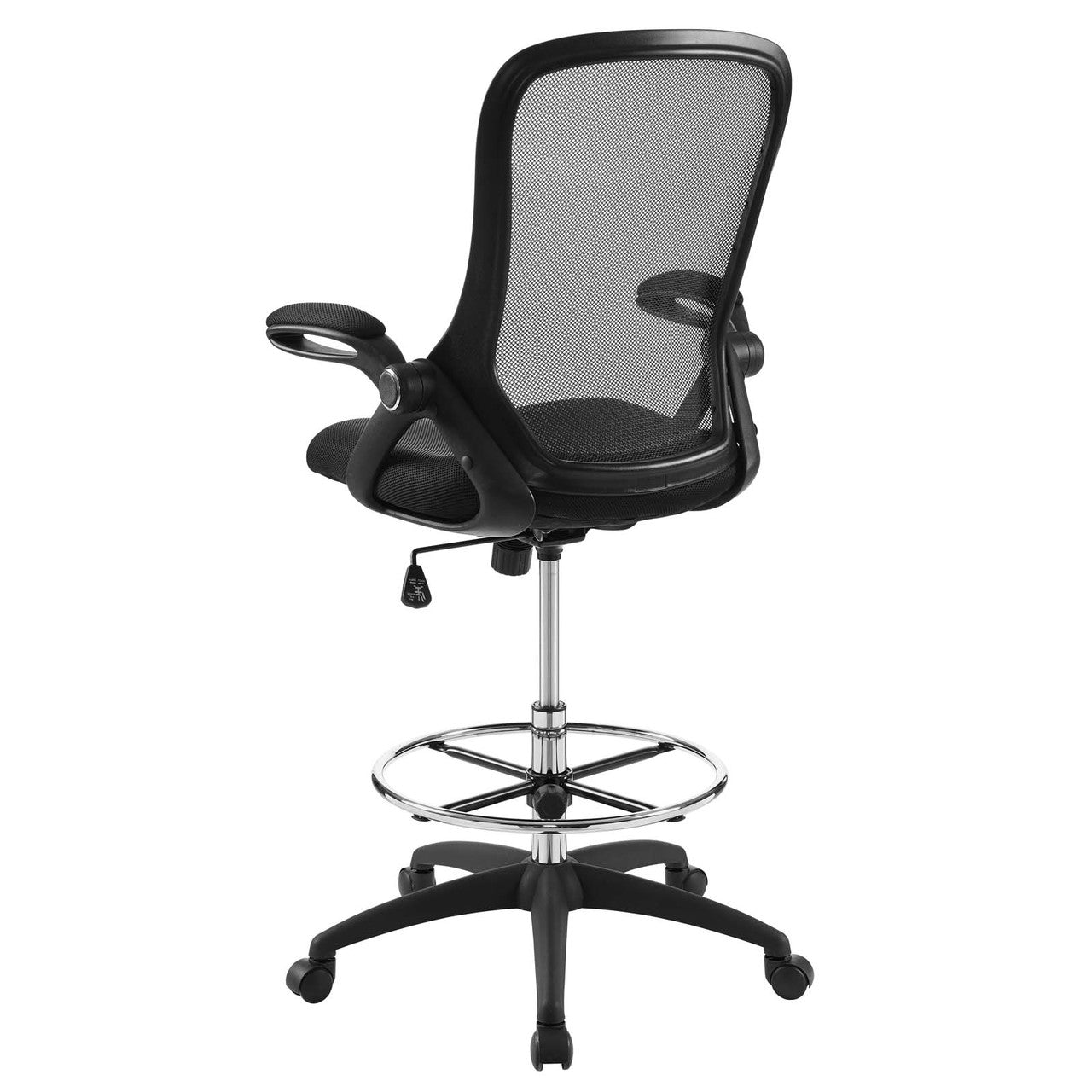 Assert Mesh Drafting Chair, Fabric, Black 15061