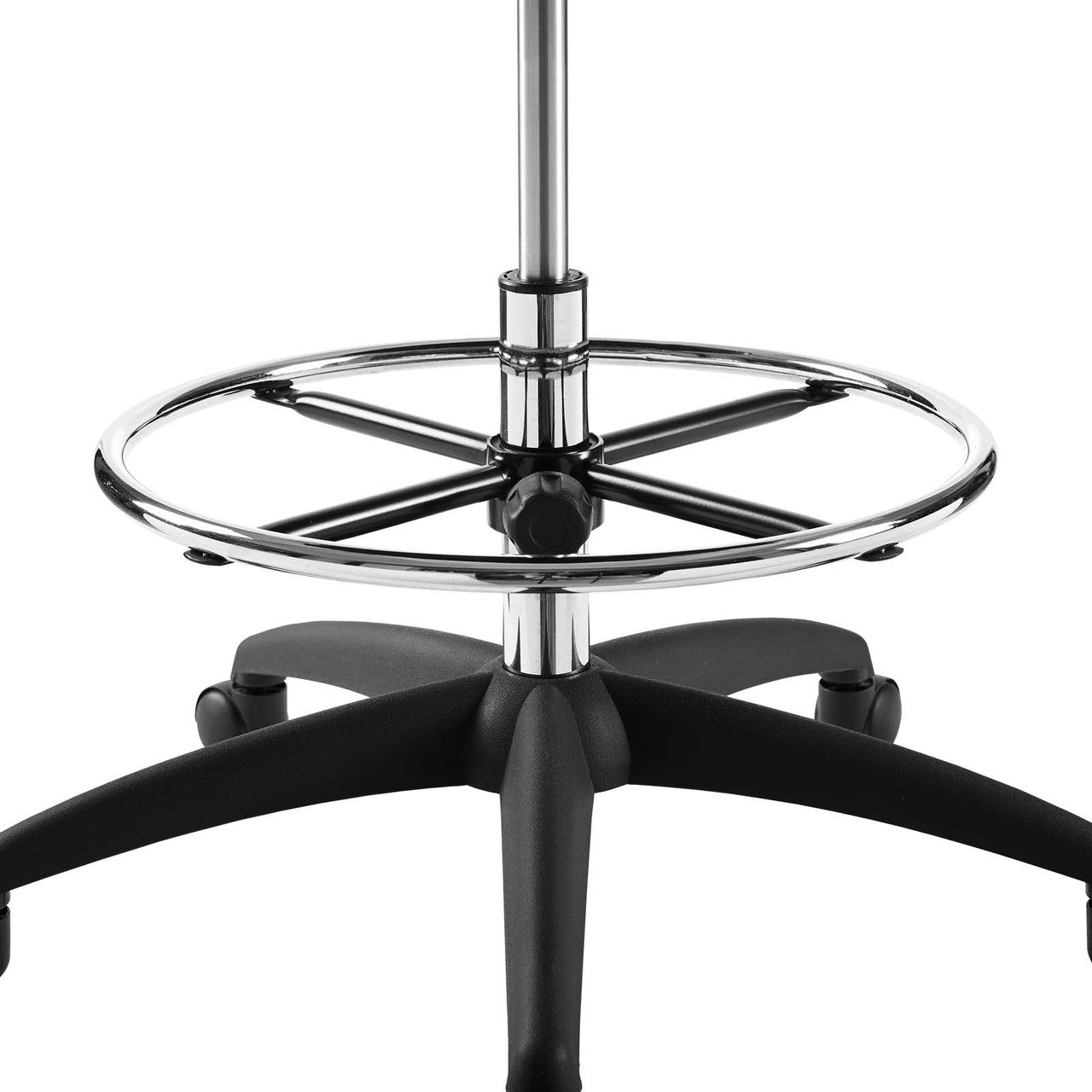 Assert Mesh Drafting Chair, Fabric, Black 15061