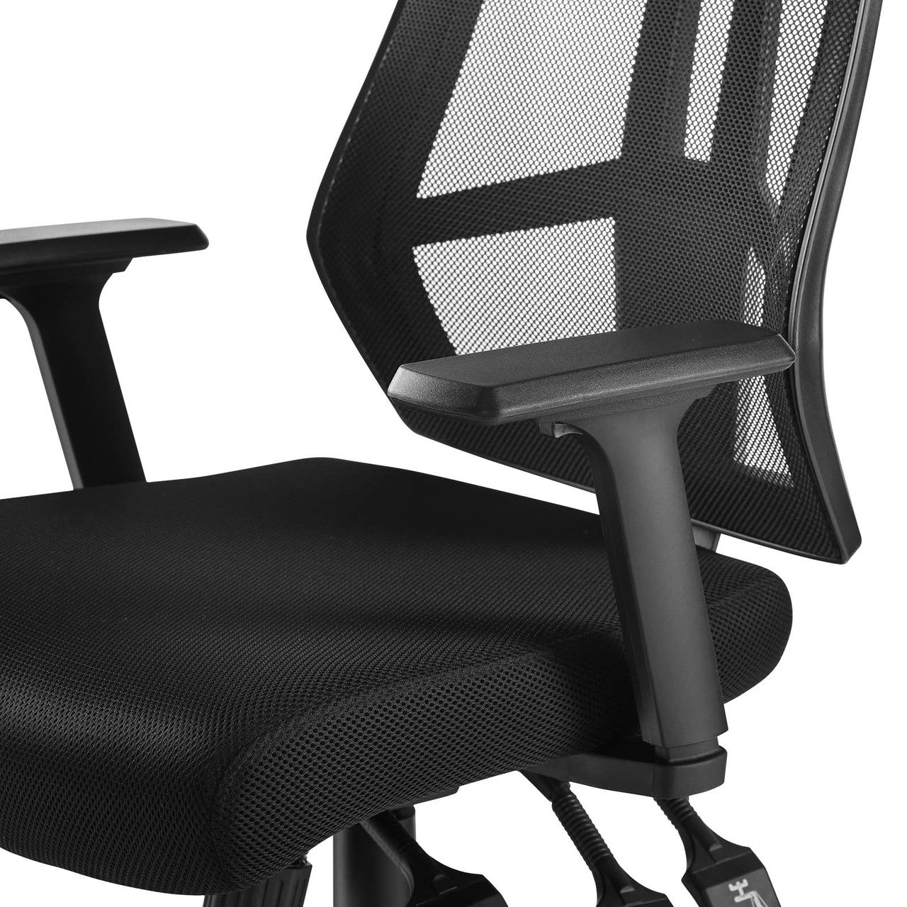 Extol Mesh Office Chair, Fabric, Black 15062