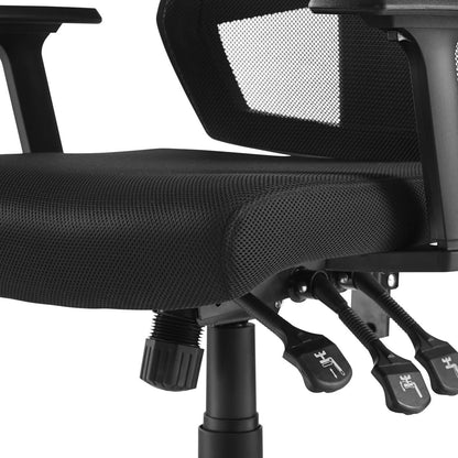 Extol Mesh Office Chair, Fabric, Black 15062