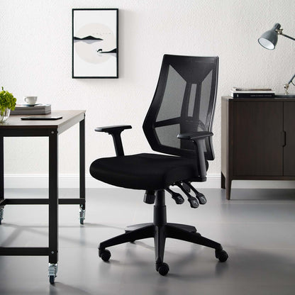 Extol Mesh Office Chair, Fabric, Black 15062