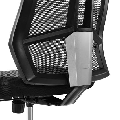 Extol Mesh Drafting Chair, Fabric, Black 15063