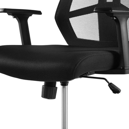 Extol Mesh Drafting Chair, Fabric, Black 15063