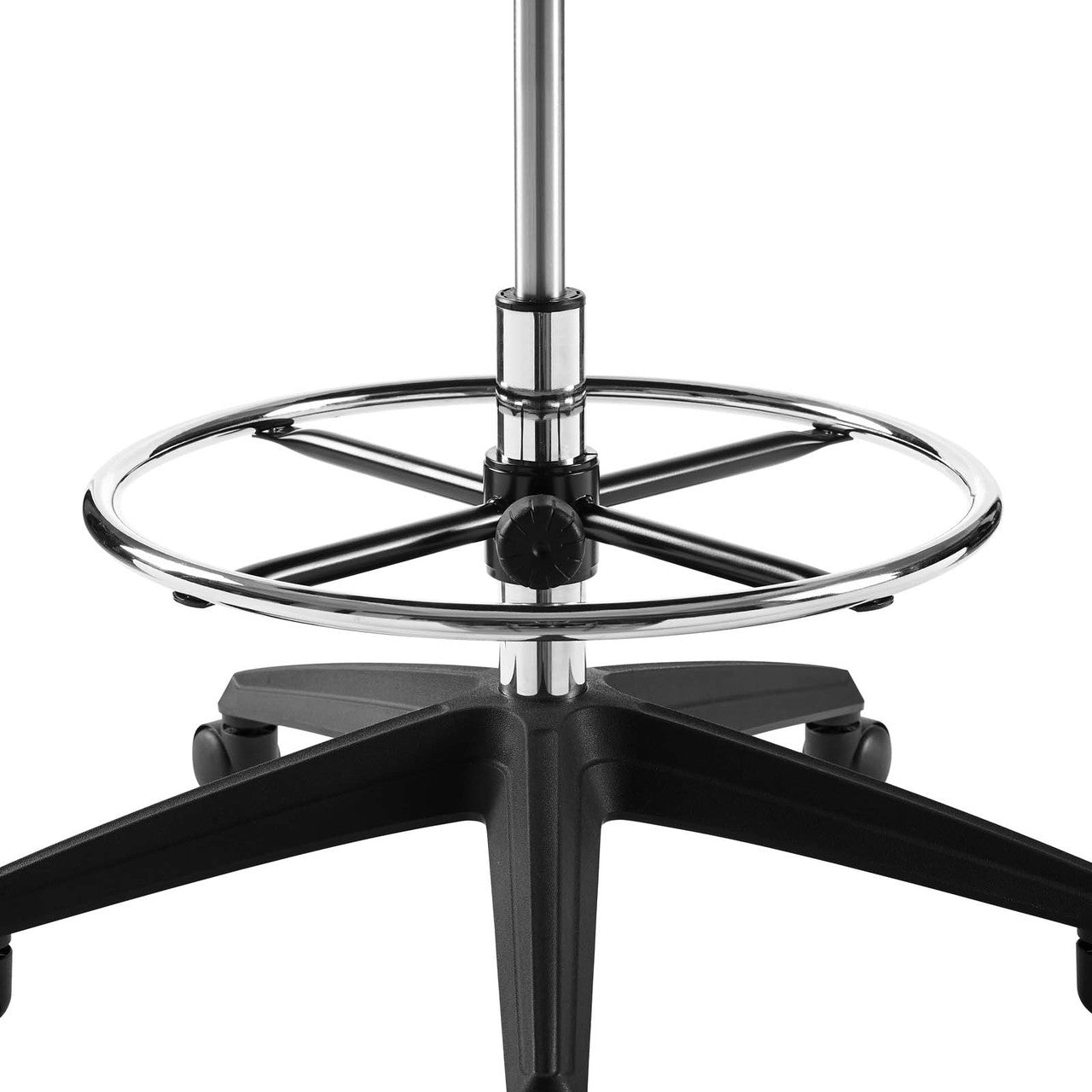 Extol Mesh Drafting Chair, Fabric, Black 15063