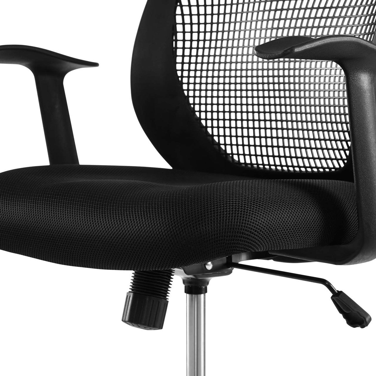 Intrepid Mesh Drafting Chair, Fabric, Black 15064