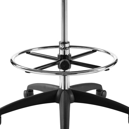 Intrepid Mesh Drafting Chair, Fabric, Black 15064