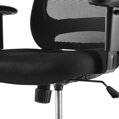 Forge Mesh Drafting Chair, Fabric, Black 15066