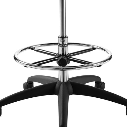 Forge Mesh Drafting Chair, Fabric, Black 15066