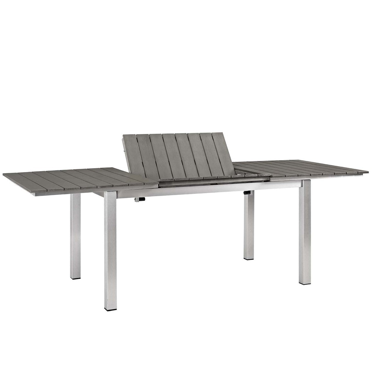 Shore 7 Piece Outdoor Patio Aluminum Outdoor Dining Set, Aluminum Metal Steel, Grey Gray 14246