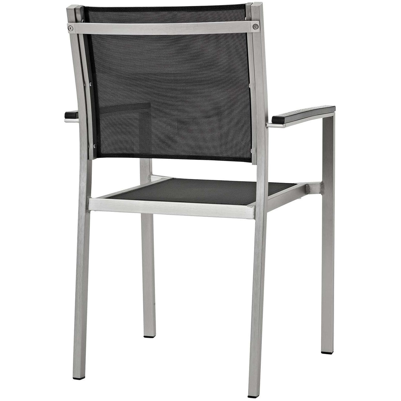 Shore 9 Piece Outdoor Patio Aluminum Outdoor Dining Set, Aluminum Metal Steel, Black 14249