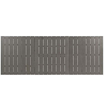 Shore 9 Piece Outdoor Patio Aluminum Outdoor Dining Set, Aluminum Metal Steel, Black 14249