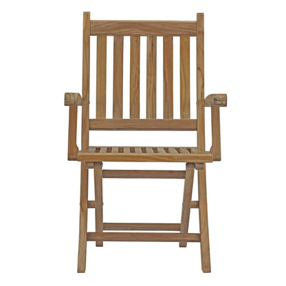Marina 7 Piece Outdoor Patio Teak Outdoor Dining Set, Wood, Natural 14253