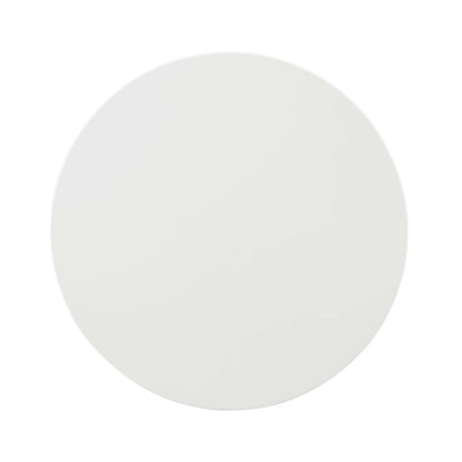Lippa 28" Round Dining Table, Metal Steel Wood, White Rose Gold 14258