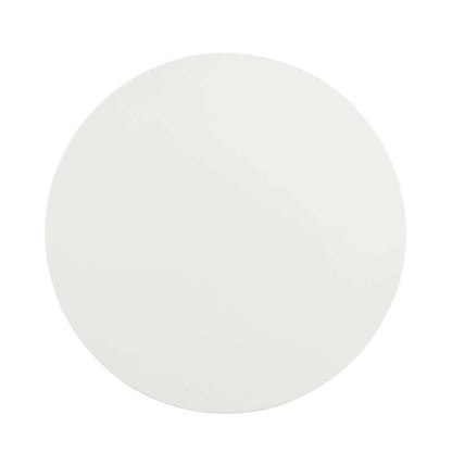Lippa 36" Round Dining Table, Metal Steel Wood, White Rose Gold 15206