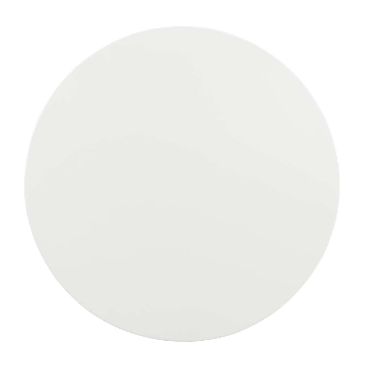 Lippa 40" Round Dining Table, Metal Steel Wood, White Rose Gold 15217
