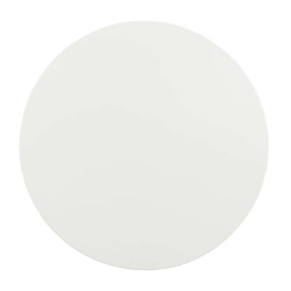 Lippa 40" Round Dining Table, Metal Steel Wood, White Rose Gold 15217