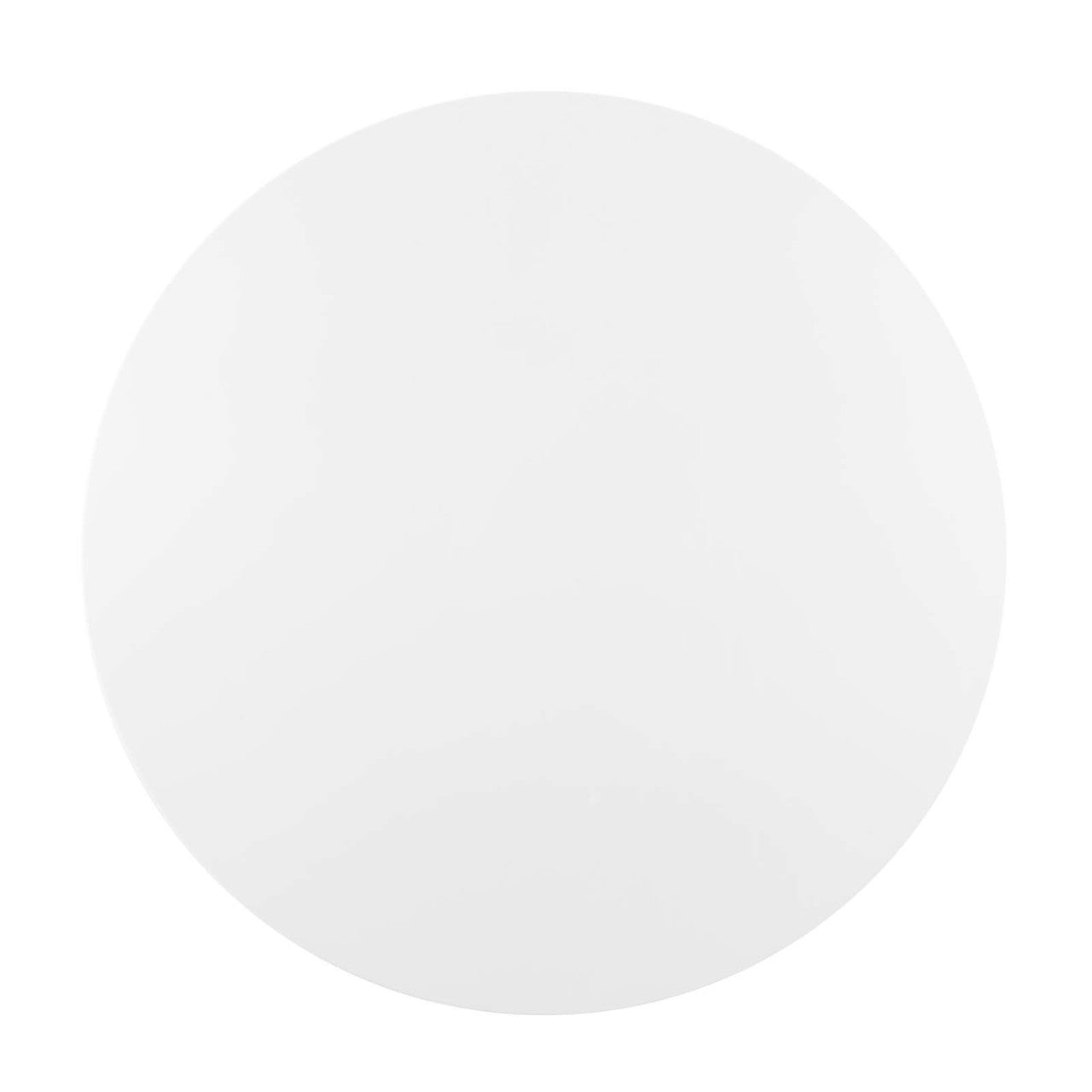Lippa 60" Round Dining Table, Metal Steel Wood, White Rose Gold 15695