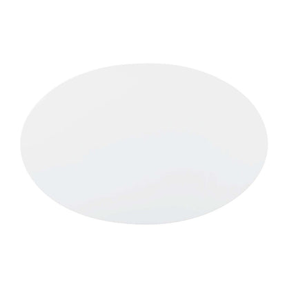 Lippa 42" Oval-Shaped Coffee Table, Metal Steel Wood, Gold White 14262