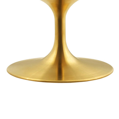 Lippa 36" Coffee Table, Metal Steel Wood, Gold White 14264