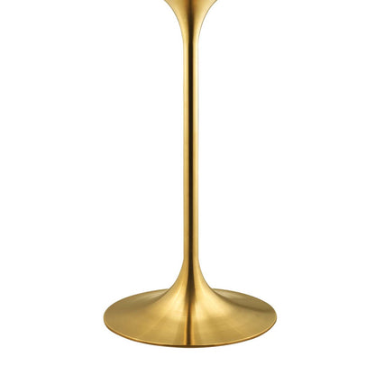 Lippa 28" Bar Table, Metal Steel Wood, Gold White 14267