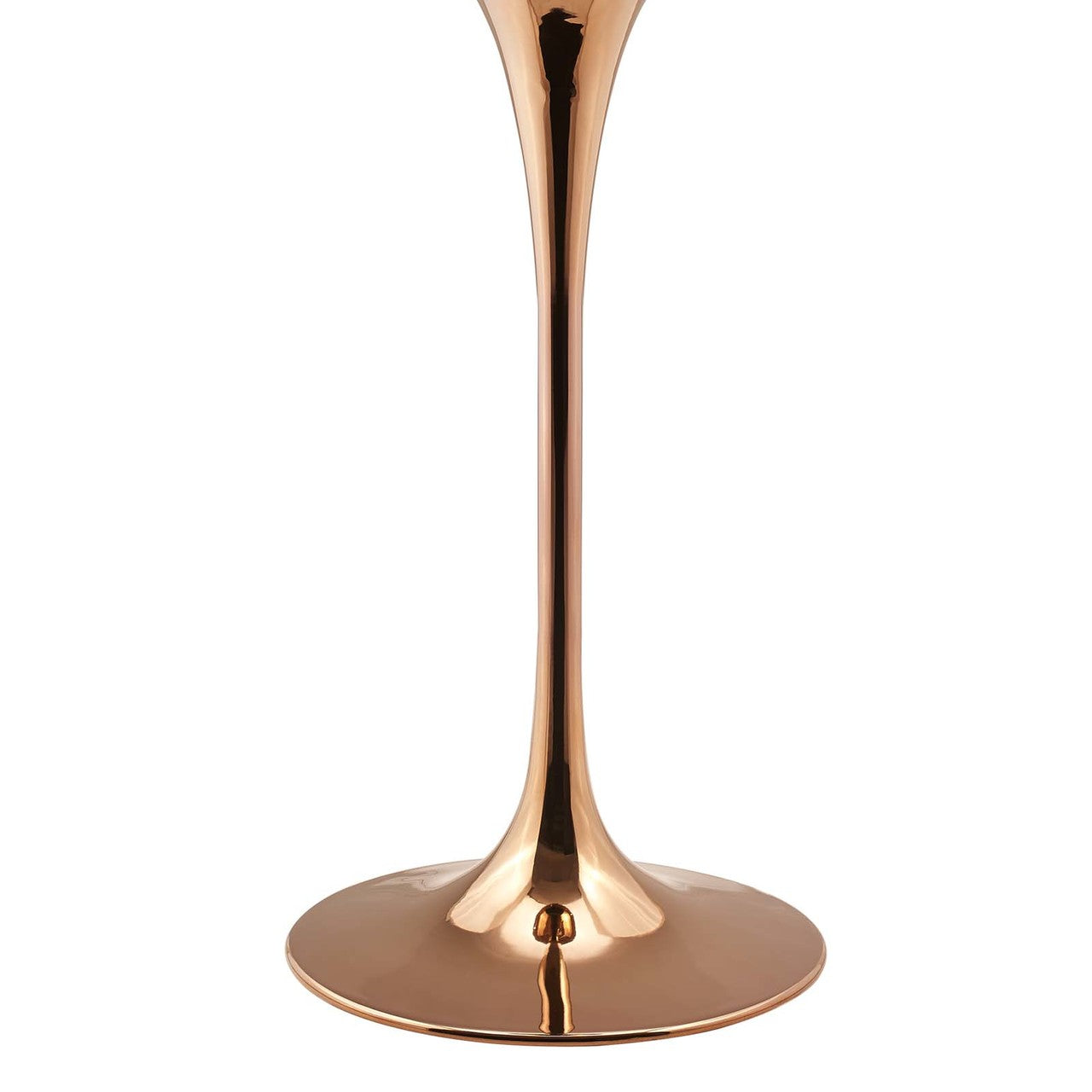 Lippa 28" Bar Table, Metal Steel Wood, White Rose Gold 15232