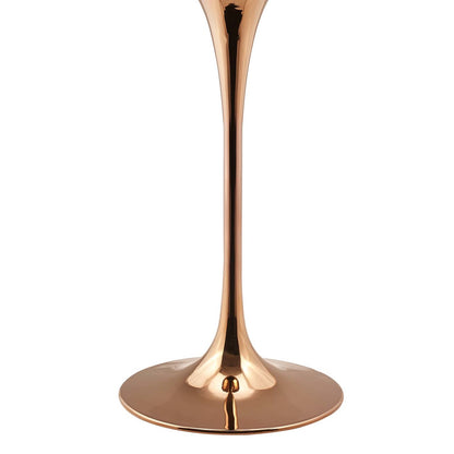 Lippa 28" Bar Table, Metal Steel Wood, White Rose Gold 15232