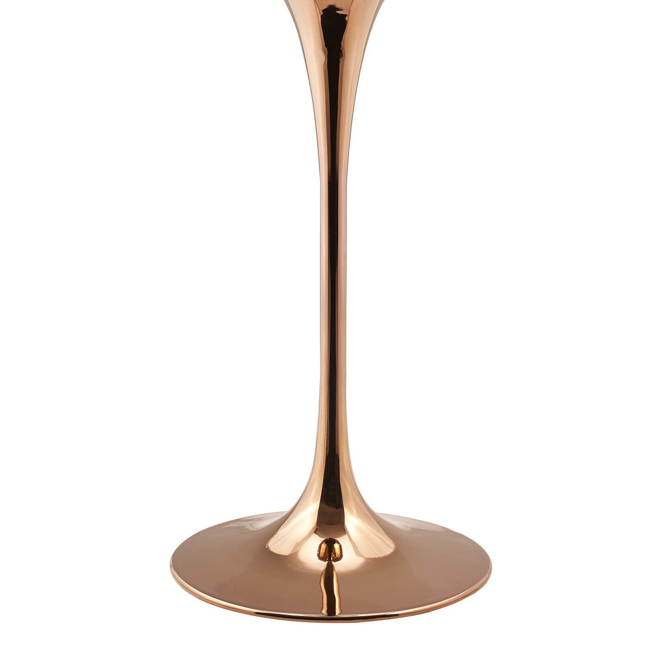 Lippa 28" Bar Table, Metal Steel Artificial Marble, White Rose Gold 15233