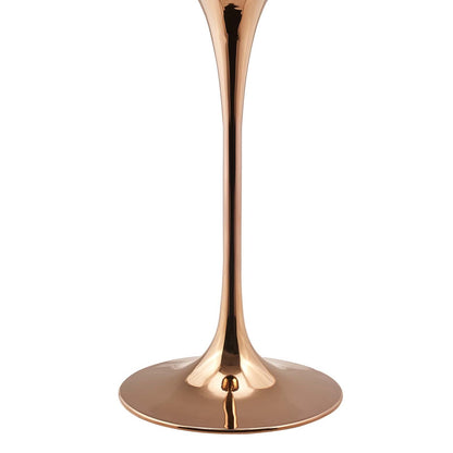 Lippa 28" Bar Table, Metal Steel Artificial Marble, White Rose Gold 15233