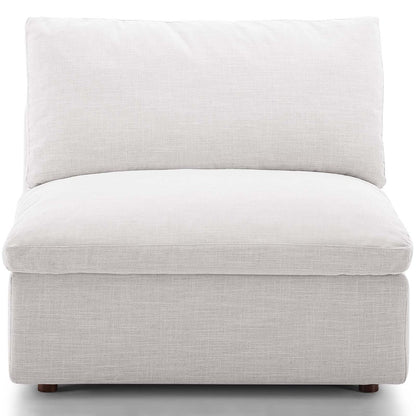 Commix Down Filled Overstuffed Armless Chair, Fabric, Beige 15700
