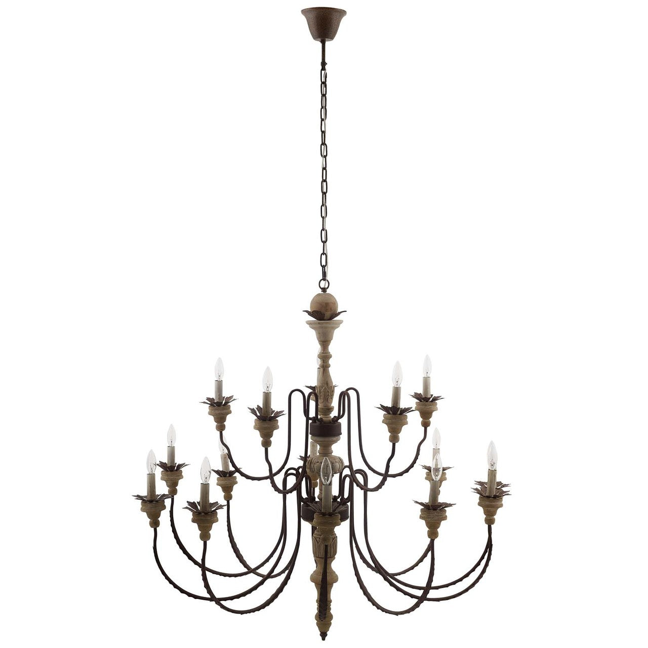 Nobility Pendant Light Ceiling Pendant Light Ceiling, Metal Steel Wood, Natural Brown 15367