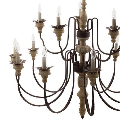 Nobility Pendant Light Ceiling Pendant Light Ceiling, Metal Steel Wood, Natural Brown 15367